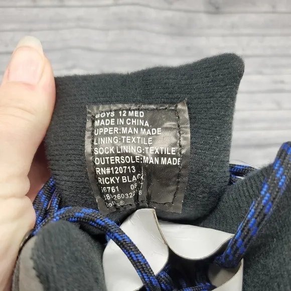 Totes Black Gray Blue‎ Winter Snow Boots Size 12 Ricky