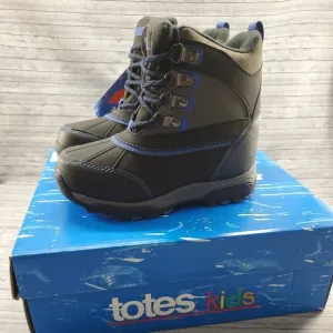Totes Black Gray Blue‎ Winter Snow Boots Size 12 Ricky