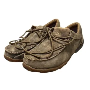 Twisted X Shoes Mens 8 M Chukka Driving Moc Brown Leather Lace Up Casual WDM0013