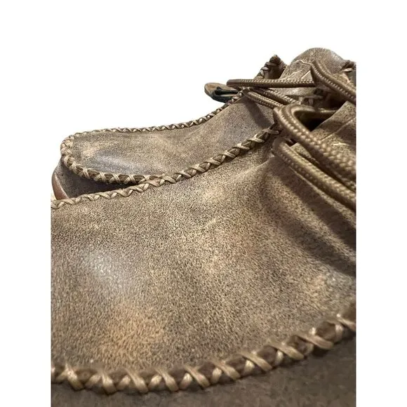 Twisted X Shoes Mens 8 M Chukka Driving Moc Brown Leather Lace Up Casual WDM0013
