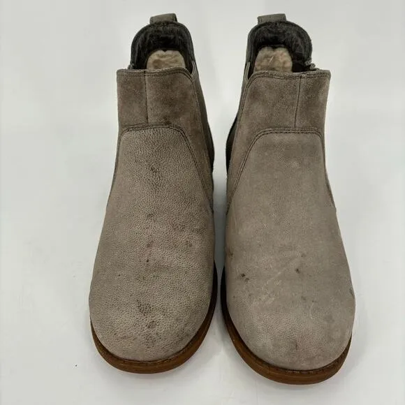 UGG Australia Bonham Chelsea Ankle Boots Suede Leather Waterproof Taupe Size 6