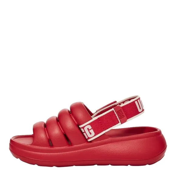 UGG Big Kids Sport Yeah Sandals Samba-Red Size 5K