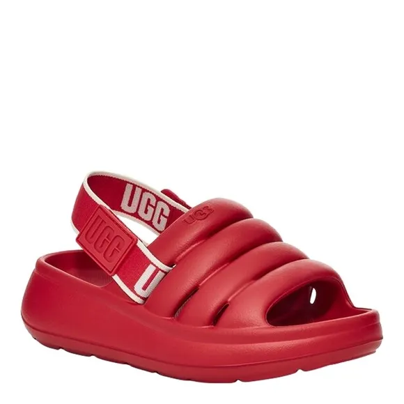 UGG Big Kids Sport Yeah Sandals Samba-Red Size 5K