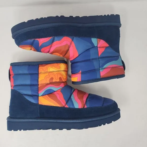 Ugg Boots Mens 10 Blue Classic Mini LTA Cali Topo Suede Retro Ankle Shoes