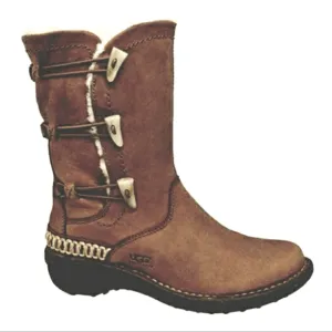 UGG suede leather boots booties Tan 10