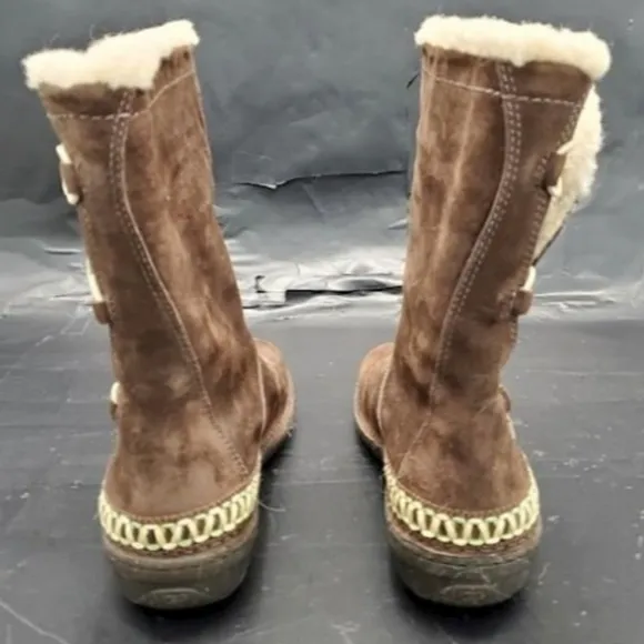 UGG suede leather boots booties Tan 10
