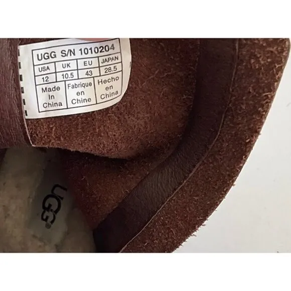 UGG Women’s Lorraine Boots Size 12 Brown Leather Zip belt Harness 1010204