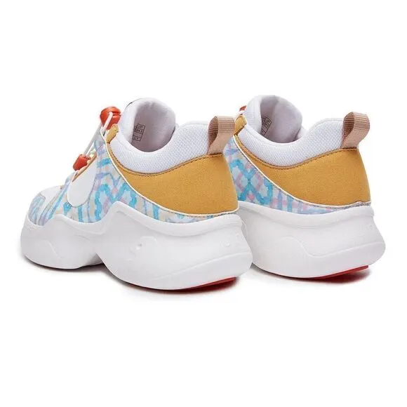 UIN Women's Chunky Fashion Sneakers Walking Casual Shoes (Line-Sallow Palma I )