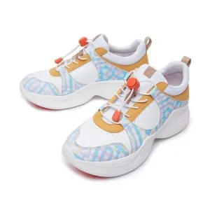 UIN Women's Chunky Fashion Sneakers Walking Casual Shoes (Line-Sallow Palma I )