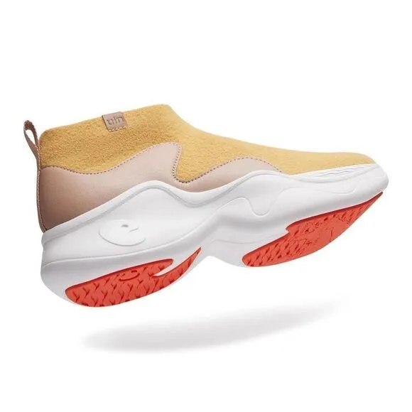 UIN Women's Walking Shoes Casual Chunky Sneaker (GOLDENROD PALMA II )