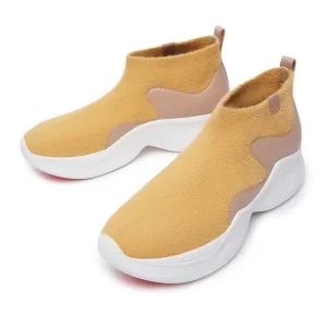 UIN Women's Walking Shoes Casual Chunky Sneaker (GOLDENROD PALMA II )
