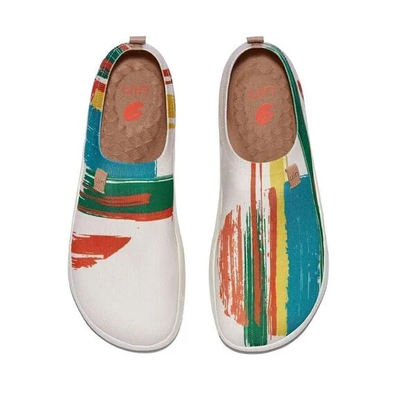 UIN Women's Walking Shoes Slip On Casual Sneaker (Toledo X- Crimson Sunset 3)