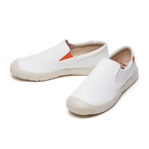 UIN Men's Sneakers Walking Casual Travel Shoes (Pure White Canvas Cadiz )