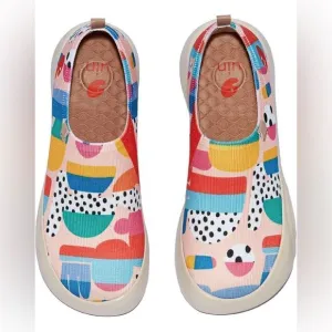 UIN Women's Walking Shoes Slip On Casual Sneaker Toledo ⅩⅤ (Happy Worship 2)