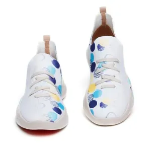 UIN Women's Sneakers Walking Casual Athletic Travel Shoes (dotted Neon)