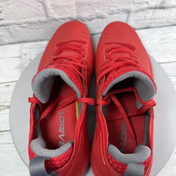 Under Armour Drive 4 Basketball Sneakers Mens 13 Low Red White Shoes Trainers