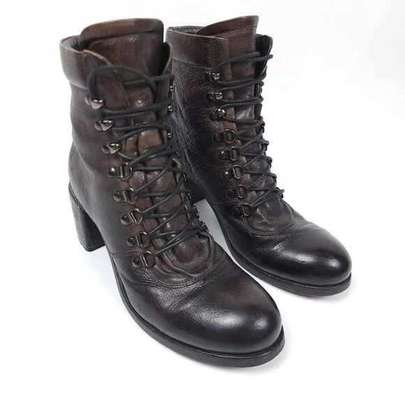 Untamed Street MADISON Ombre Black Lace Up Urban Hiking Boots Women's 10