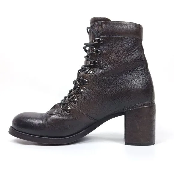 Untamed Street MADISON Ombre Black Lace Up Urban Hiking Boots Women's 10