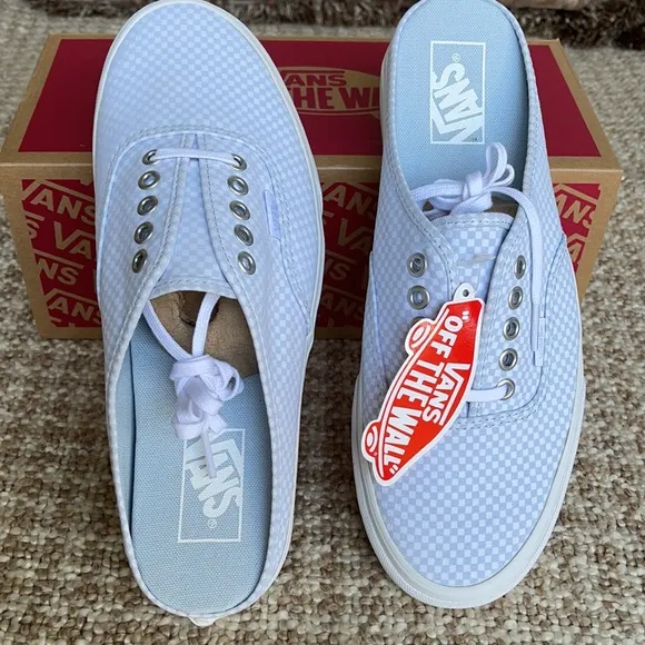 Vans Authentic Mule Pastel Checkerboard Misty Bl W