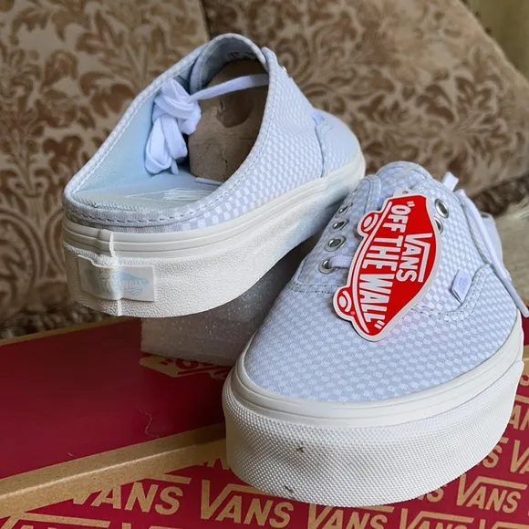 Vans Authentic Mule Pastel Checkerboard Misty Bl W