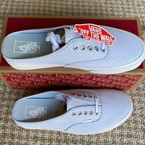 Vans Authentic Mule Pastel Checkerboard Misty Bl W