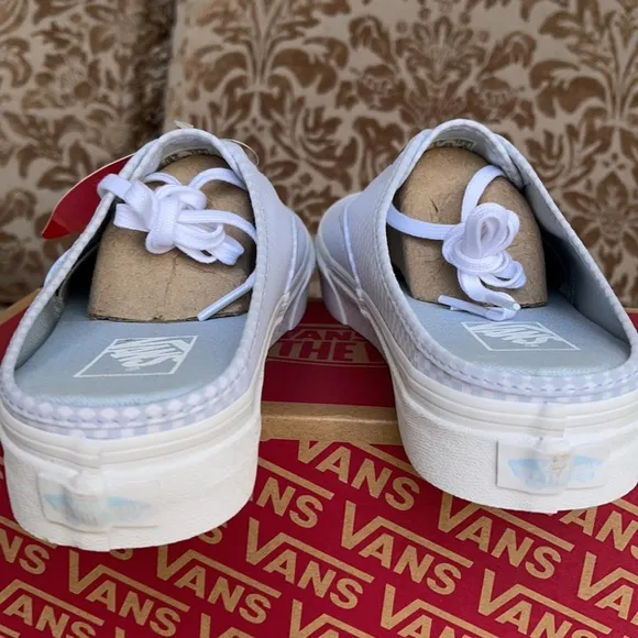 Vans Authentic Mule Pastel Checkerboard Misty Bl W