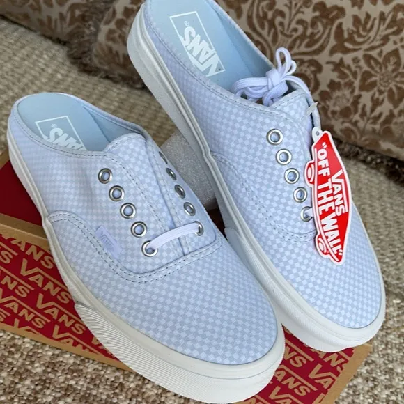 Vans Authentic Mule Pastel Checkerboard Misty Bl W