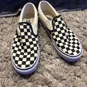 Vans Men's Checkerboard Slip-On Sneakers Black Size 8.5 Casual Shoes