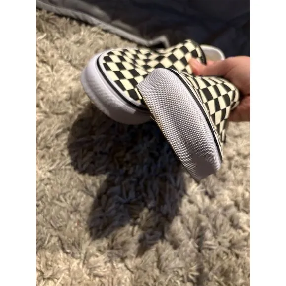 Vans Men's Checkerboard Slip-On Sneakers Black Size 8.5 Casual Shoes