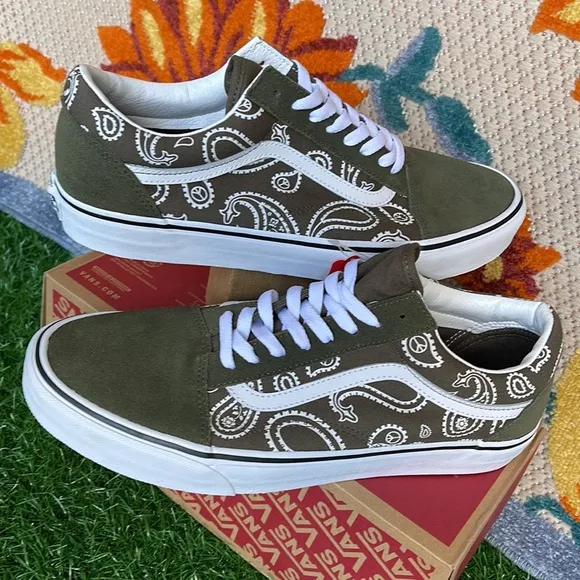 Vans Old School Peace Paisley Grape Leaf Men’s sneakers - athletic shoes