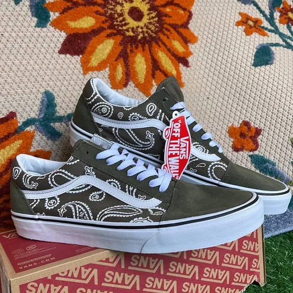 Vans Old School Peace Paisley Grape Leaf Men’s sneakers - athletic shoes