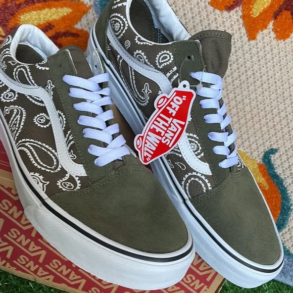 Vans Old School Peace Paisley Grape Leaf Men’s sneakers - athletic shoes