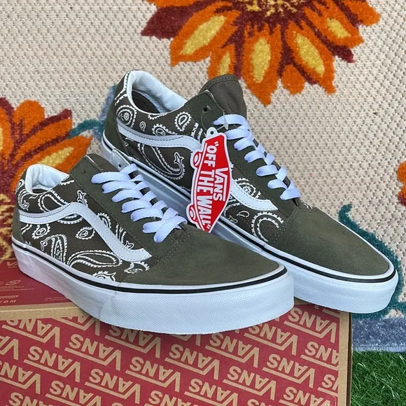 Vans Old School Peace Paisley Grape Leaf Men’s sneakers - athletic shoes