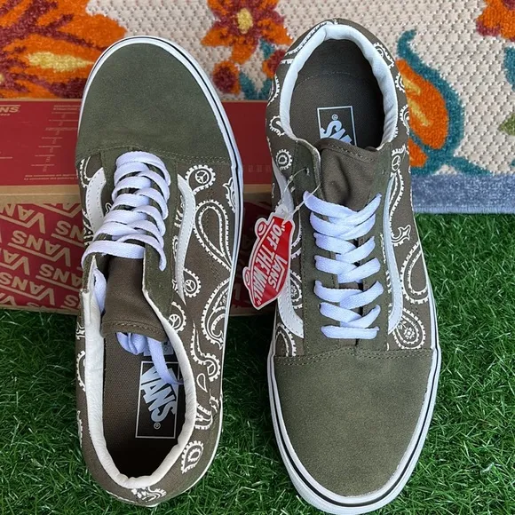 Vans Old School Peace Paisley Grape Leaf Men’s sneakers - athletic shoes