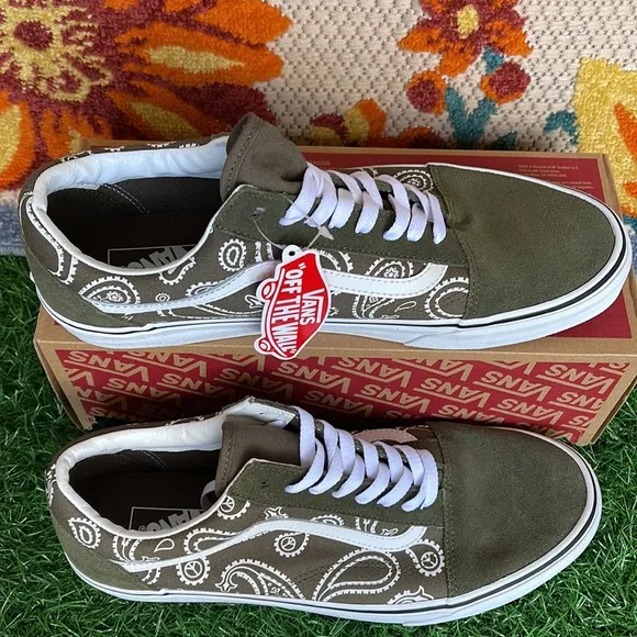 Vans Old School Peace Paisley Grape Leaf Men’s sneakers - athletic shoes