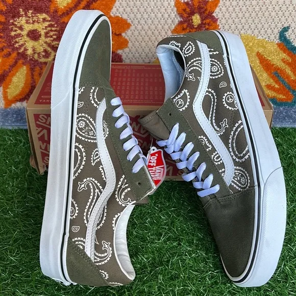 Vans Old School Peace Paisley Grape Leaf Men’s sneakers - athletic shoes