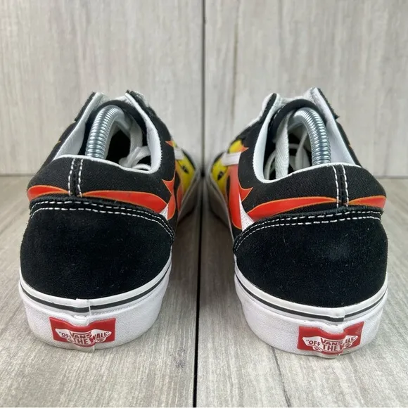 Vans Old Skool Hot Rod Flames Retro Sneakers Lace Up Shoes Mens Size 10