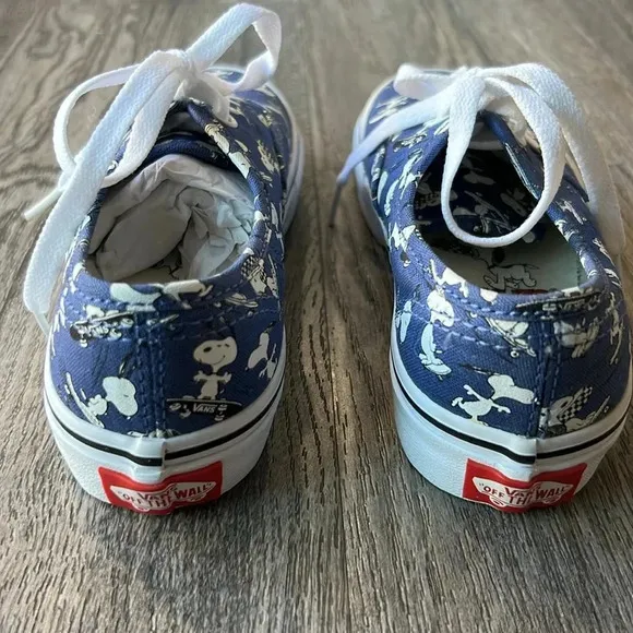 Vans Shoes Blue Peanuts Authentic Snoopy Sneakers Kids Size 13 Trainers Lace up