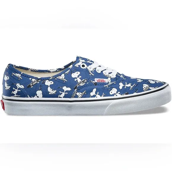 Vans Shoes Blue Peanuts Authentic Snoopy Sneakers Kids Size 13 Trainers Lace up