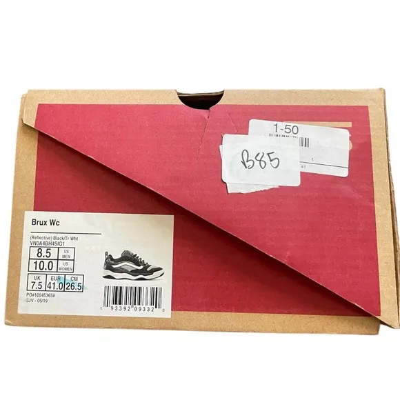 Vans Ultra-Cush Brux Wc Black True White Athletic Sneaker Shoes Men’s 8.5 New