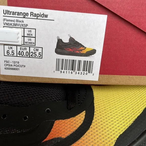Vans Ultrarange Rapidw Flame Black sneakers WMNS