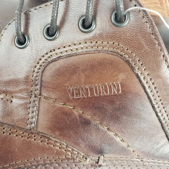 Venturini Mens Brown Leather Oxford shoes Size 43