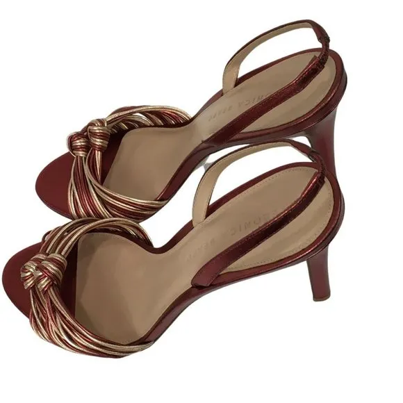 Veronica Beard Women Sandals  Metallic Knot In Gold Bronze Mix Color gi13
