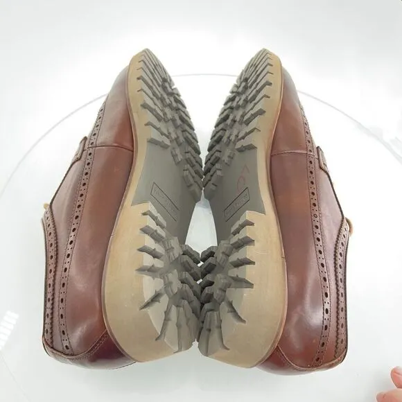 Vince Camuto Kaori Wingtip Oxford Mens Size 13 Brown Leather Lace Up Dress Shoes