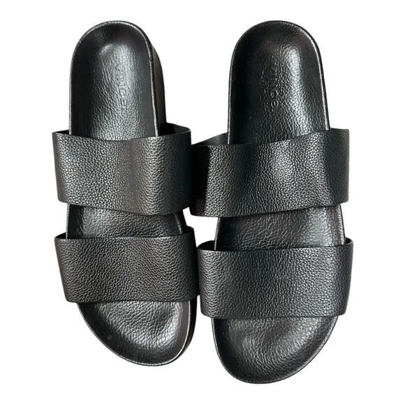 Vince Women’s Black Leather Sandals 10