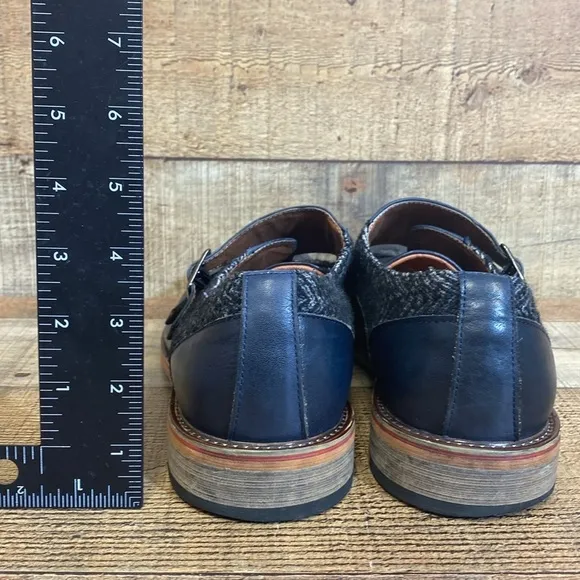 Vintage Foundry‎ Co. Avalite Monk Strap Leather Dress Shoes Men's size 10 Blue