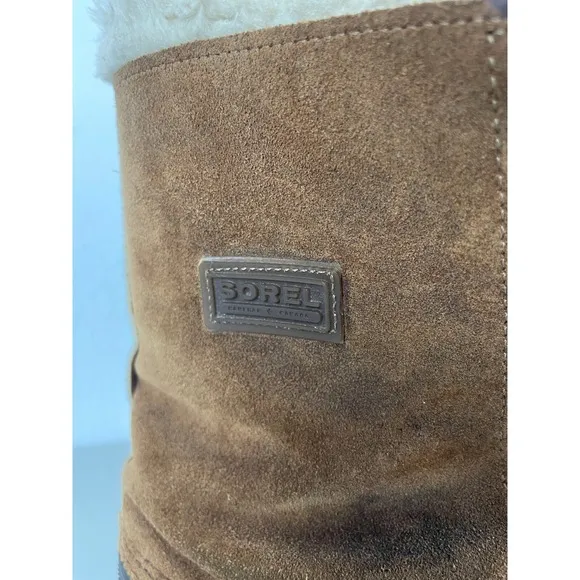 Vintage Sorel Boots Men 10 Kaufman Brown Leather Winter Snow Wool Lined Made USA