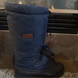 Vintage Sorel Kaufman Canada Freestyle Winter Boots Snow Rain Size 7 Navy Blue