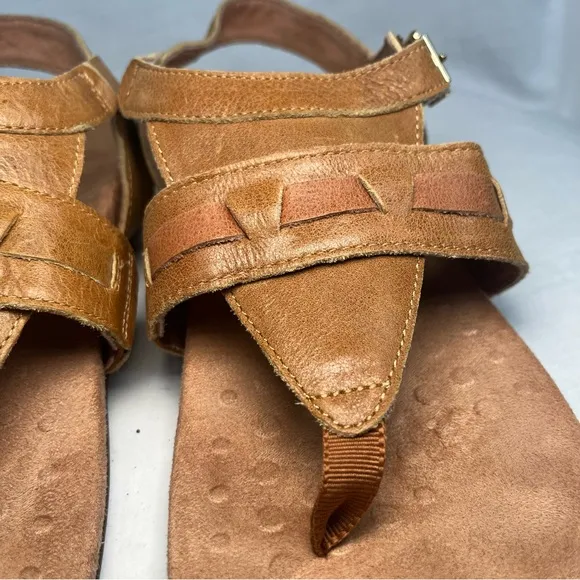 Vionic Lupe Sandals Slingback Hook And Loop Casual Shoes Brown Women 7