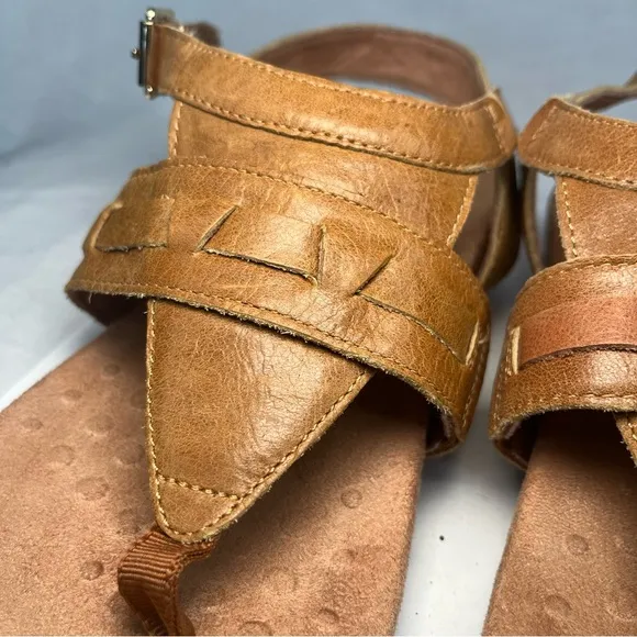 Vionic Lupe Sandals Slingback Hook And Loop Casual Shoes Brown Women 7
